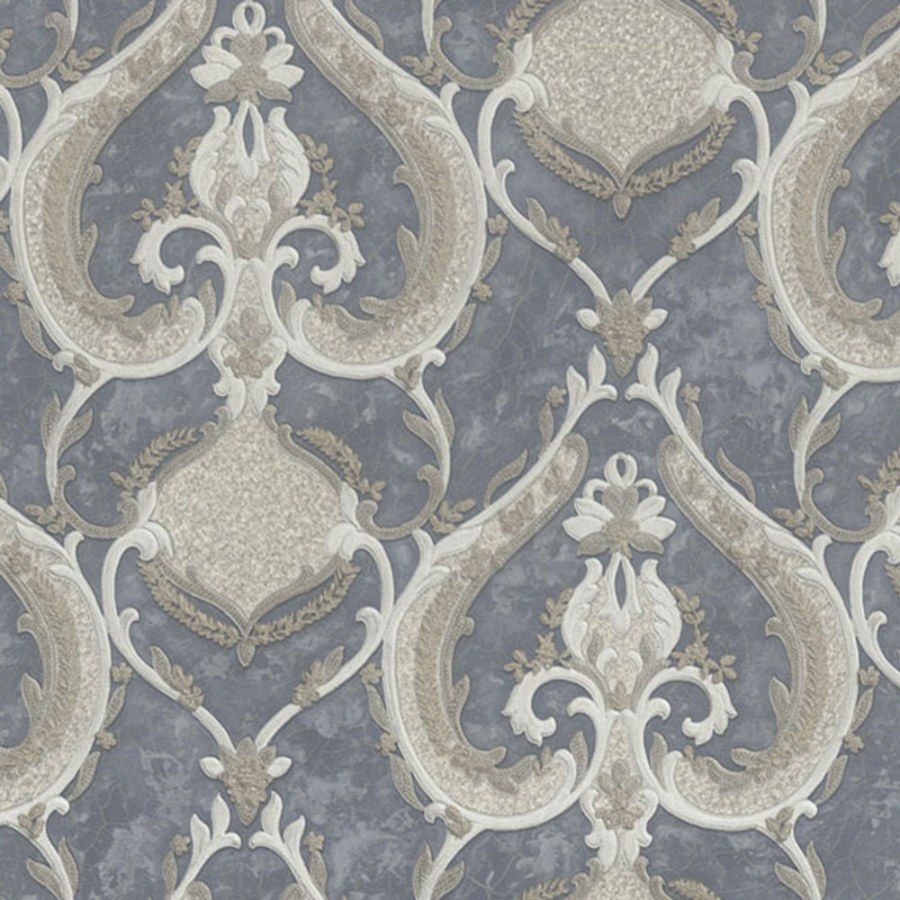 Luksuzna sivo-srebrna dvorca flis tapeta za zid - M31910 Magnifica Murella | Ljepilo besplatno - Zambaiti Parati