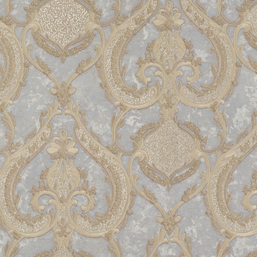 Luksuzna sivo-zlatna dvorca flis tapeta za zid - M31901 Magnifica Murella | Ljepilo besplatno - Zambaiti Parati