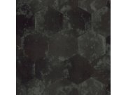 Crna geometrijska flis tapeta s vinil površinom Z80001 Philipp Plein | Ljepilo besplatno