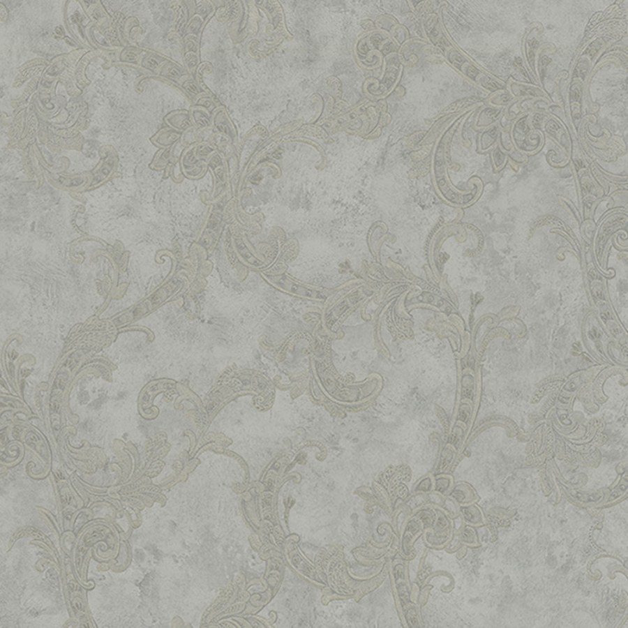 Luksuzna siva barokna flis tapeta za zid - ornamenti - M13027, Murella Italia | Ljepilo besplatno - Zambaiti Parati