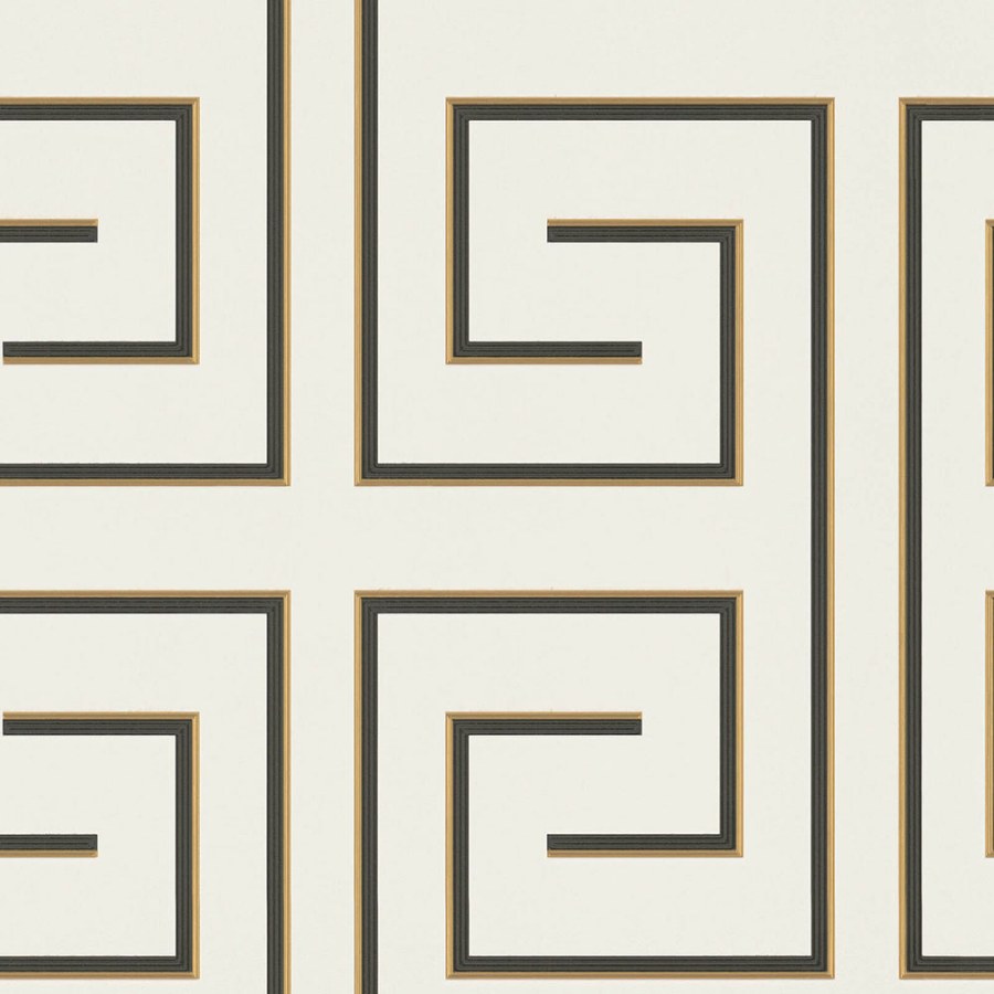 Luksuzna bijela geometrijska flis tapeta za zid Z76001, Vision | Ljepilo besplatno - Zambaiti Parati