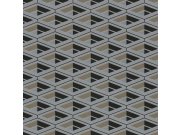 Luksuzna srebrna geometrijska flis tapeta za zid Z76006, Vision | Ljepilo besplatno