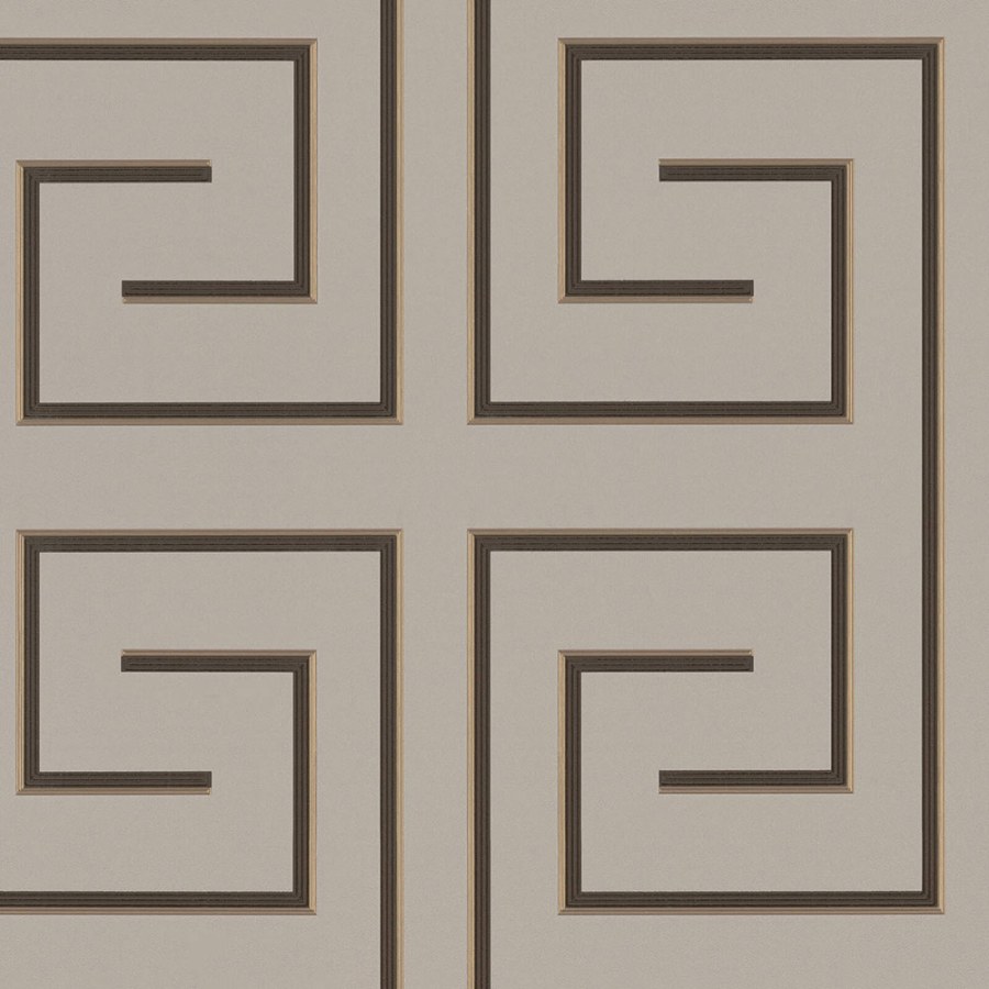 Luksuzna sivo-bež geometrijska flis tapeta za zid Z76014, Vision | Ljepilo besplatno - Zambaiti Parati