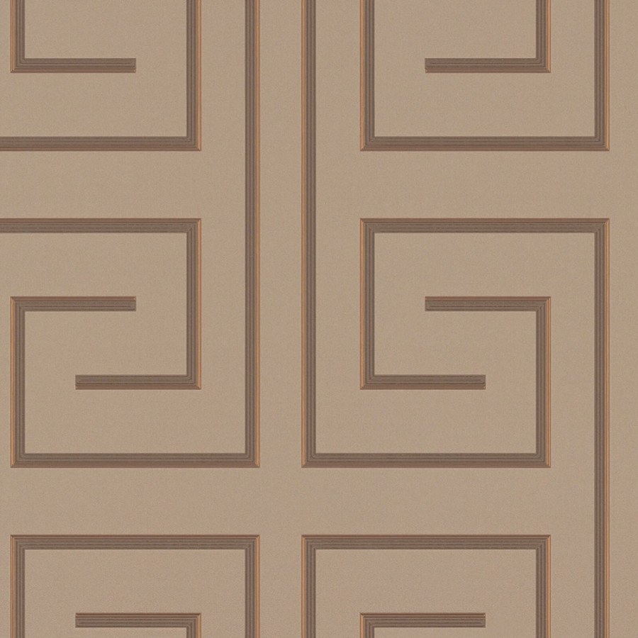 Luksuzna smeđa geometrijska flis tapeta za zid Z76038, Vision | Ljepilo besplatno - Zambaiti Parati