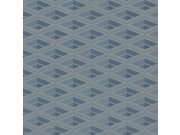 Modro-srebrna geometrijska flis tapeta za zid Z76050, Vision | Ljepilo besplatno