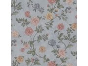 Plava flis tapeta za zid cvijeće, Z66807, Satin Flowers | Ljepilo besplatno Zambaiti Parati