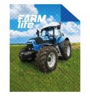 DETEXPOL Prekrivač Tractor blue farm Poliester, 170/210 cm Pokrivači