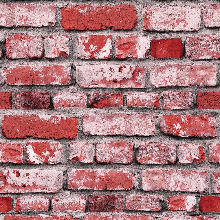 Periva vinilna tapeta za zid crvena ciglova zid, 555172 | Ljepilo besplatno - Na zalihama