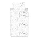 JERRY FABRICS 3D posteljina Bijeli mramor mikro poliester - mikrofibra, 140/200, 70/90 cm Posteljina klasičan uzorak