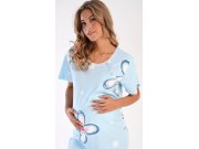 Ženska trudnička spavaćica Veronika Žene - Ženske noćne košulje - Noćna spavačica za dojenje - Spavačica za dojenje s kratkim rukavima