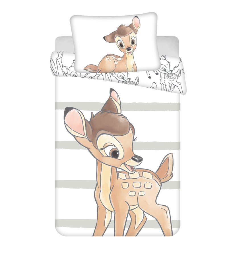 Disney posteljina Bambi stripe baby 100x135, 40x60 cm - Dječja posteljina licencirana