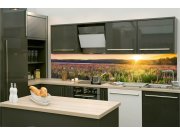 Samoljepljiva fototapeta za kuhinju KI-260-145 Zapad sunca na livadu | 260 x 60 cm Samoljepljive - Za kuhinje
