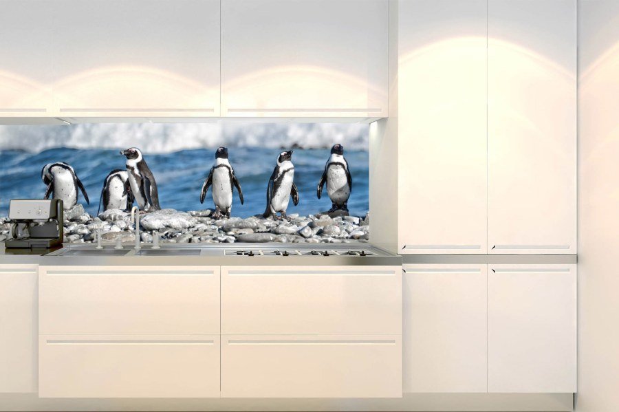 Samoljepljiva fototapeta za kuhinju KI-180-112 Pingvini | 180 x 60 cm