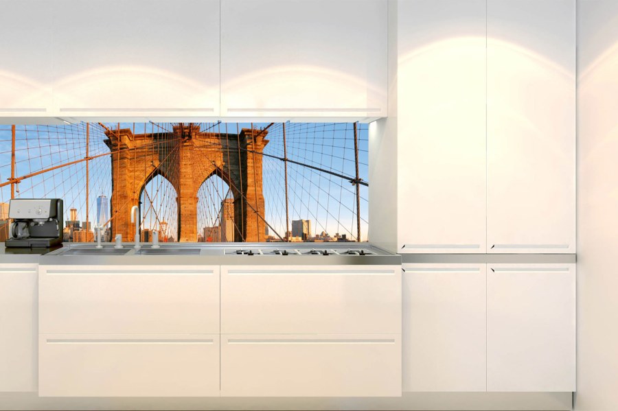 Samoljepljiva fototapeta za kuhinju KI-180-116 Brooklyn Bridge | 180 x 60 cm - Za kuhinje