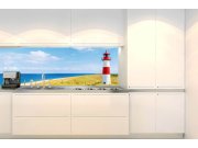 Samoljepljiva fototapeta za kuhinju KI-180-119 Svjetionik na plaži | 180 x 60 cm