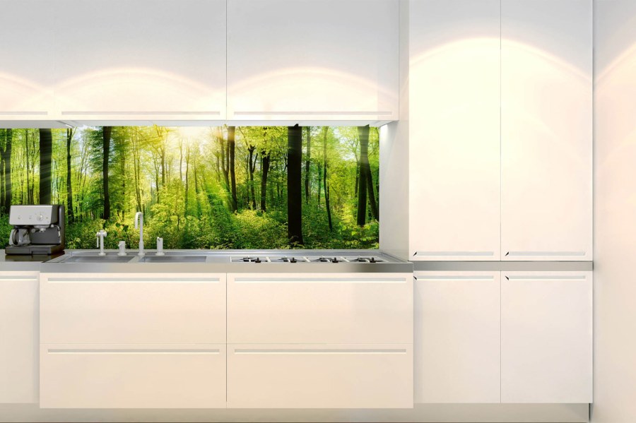Samoljepljiva fototapeta za kuhinju KI-180-133 Osvežavajuća šuma | 180 x 60 cm - Za kuhinje
