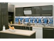 Samoljepljive Za kuhinje - Samoljepljiva fototapeta za kuhinju KI-260-112 Pingvini | 260 x 60 cm Samoljepljiva fototapeta za kuhinju KI-260-112 Pingvini | 260 x 60 cm