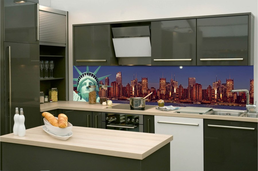 Samoljepljive - Za kuhinje - Samoljepljiva fototapeta za kuhinju KI-260-115 Kip slobode | 260 x 60 cm Samoljepljiva fototapeta za kuhinju KI-260-115 Kip slobode | 260 x 60 cm - Za kuhinje