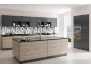 Samoljepljiva fototapeta za kuhinju KI-350-137 Crno-bijela trava | 350 x 60 cm Samoljepljive - Za kuhinje