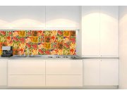 Samoljepljiva fototapeta za kuhinju KI-180-166 Oslikane pločice | 180 x 60 cm
