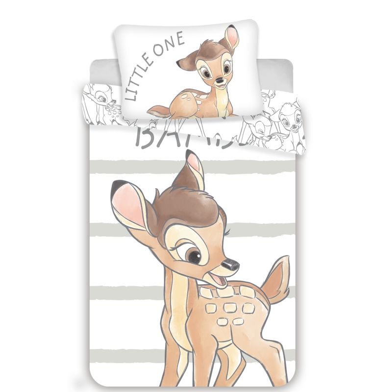 Posteljina za krevetić Bambi stripe baby 100/135, 40/60 - Posteljina sa licencijom