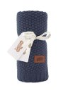DETEXPOL Pletena deka za kolica od pamuka bambusa traperica Pamuk, Bambus, 80/100 cm Deke i vreće za spavanje - pletene deke