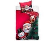 Božićna posteljina od pamuka Pozdravi sa Sjevernog pola 140x200, 70x90 cm Posteljina za krevete - Dječja posteljina - Dječja posteljina Fototisak