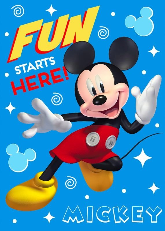 FARO Flis deka Mickey Fun Poliester, 100/140 cm - deke od flisa