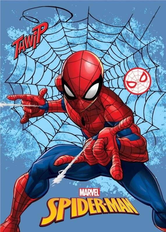 FARO Flis deka Spiderman paučina Polyester, 100/140 cm - deke od flisa