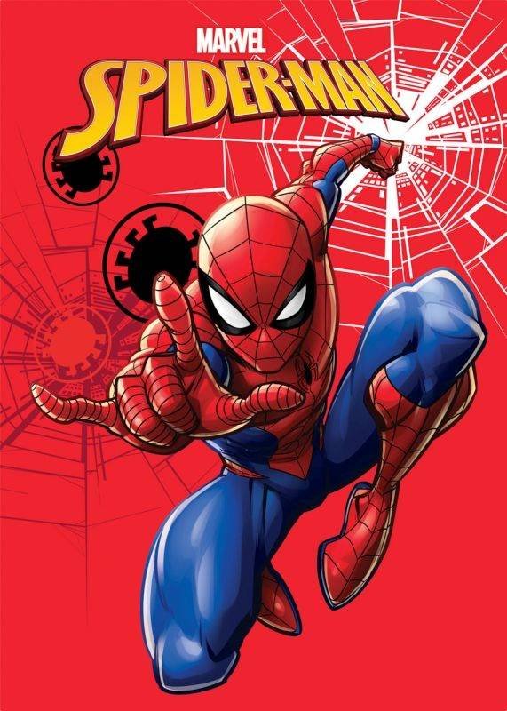FARO Flis deka Spiderman crvena Poliester, 100/140 cm - deke od flisa
