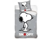 Posteljina Snoopy Grey 140x200, 70x90 cm Posteljina za krevete - Dječja posteljina - Licencirana posteljina