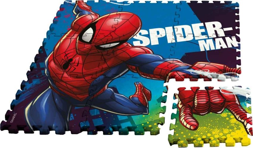 EUROSWAN Podne pjenaste slagalice Spiderman, Eva, 9 komada u torbi cm - puzzle, igre