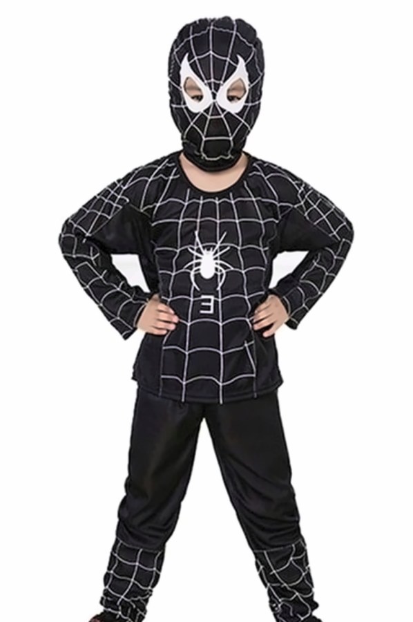 Dječja Spiderman crna kostim 122-134 L - Zabava-karneval