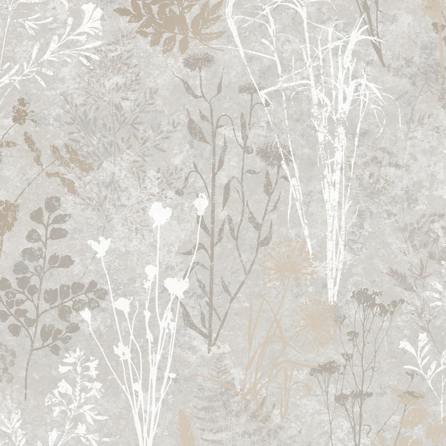 Siva tapeta na zid, cvijetovi, listovi, 120714 | Ljepilo besplatno - Na zalihama