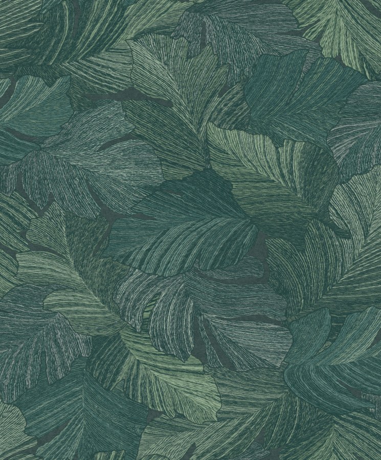 Zelena tapeta na zid, listovi, A66502 | Ljepilo besplatno - Na zalihama