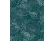 Plavo-zelena tapeta za zid, listovi, A66501 | Ljepilo besplatno Na zalihama