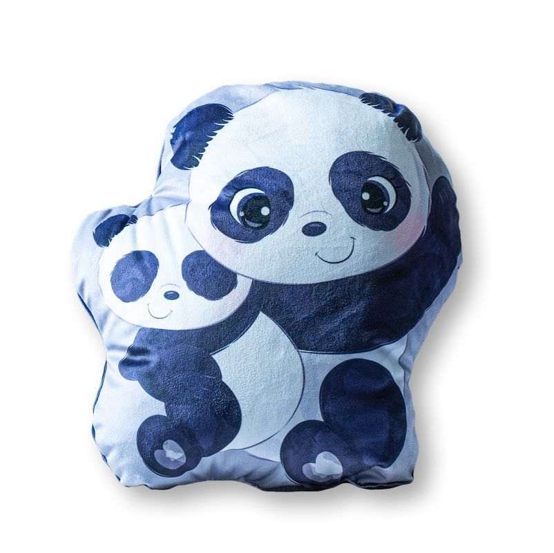 DETEXPOL Oblikovani mikroplišani jastučić Panda Poliester, 35x30 cm - jastučići s podstavom