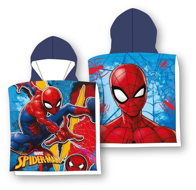 FARO Spiderman plašt s paukovom mrežom Bavlna - Frotir, 55/110 cm - ponchos