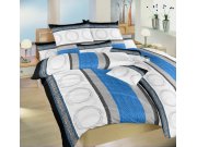 Posteljina pamuk Krugovi plava 140x200, 70x90 cm Posteljina za krevete - Posteljina - Posteljina pamuk