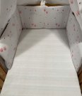 SDS Ograda za krevetić Mačkice bijela Pamuk, punjenje: Poliester, 195/28 cm