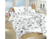 Površina pamuk Agáta mentolna na bijelom Posteljina za krevete - Posteljina - Posteljina pamuk