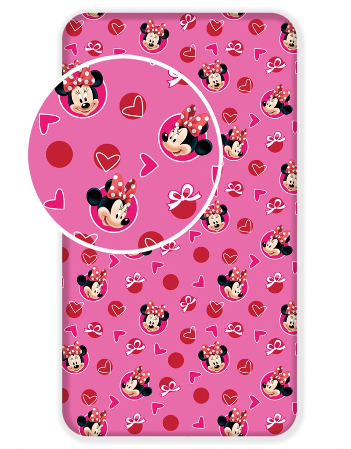 Prostirka Minnie Hearts 02 90x200x25 cm - Dječji plahtići