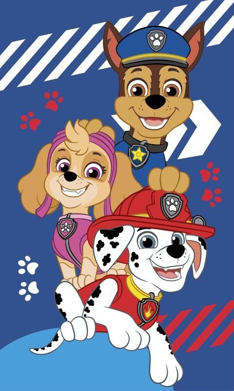 JERRY FABRICS Dječji ručnik Paw Patrol plavi Pamuk - Frotir, 50/30 cm - Ručnik 50x30 cm