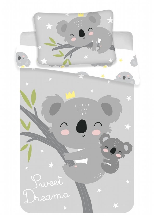 Posteljina za krevetac Koala Sweet dreams baby 100x135, 40x60 cm - Dječja posteljina licencirana