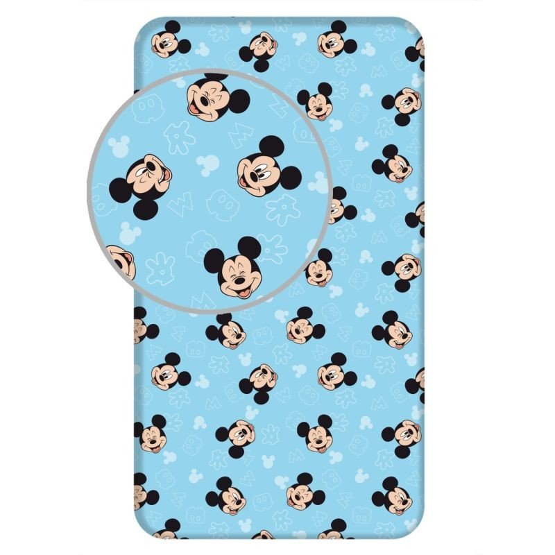 JERRY FABRICS Navlaka Mickey Blue 02 2Pamuk, 90/200 cm - plahte sa licencijom