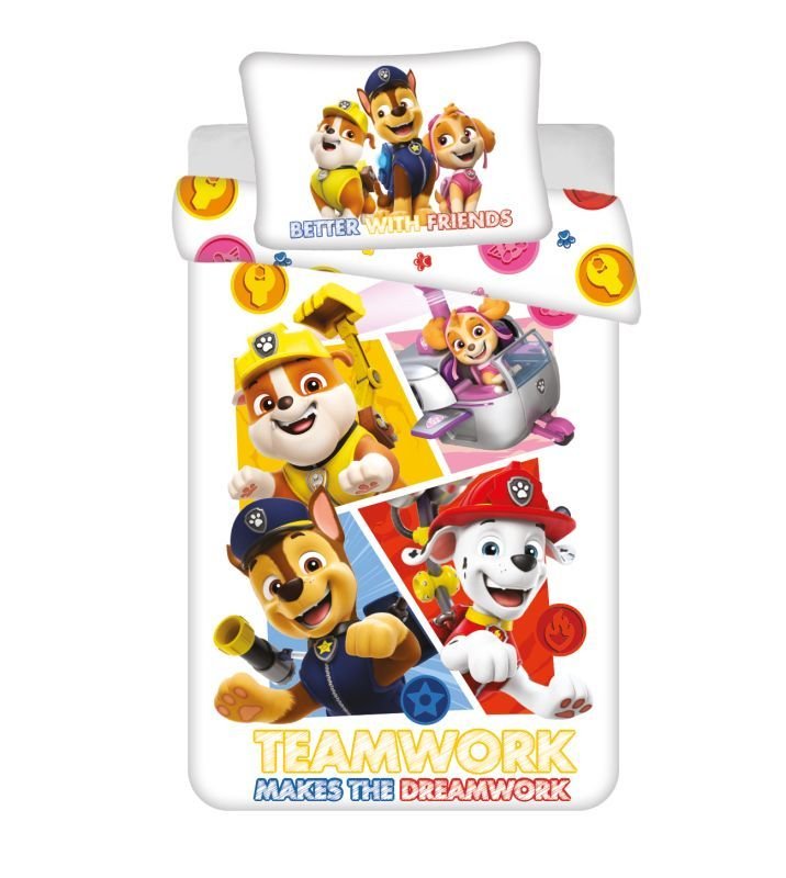 JERRY FABRICS Posteljina za krevetac Paw Patrol PP498 baby Pamuk, 100/135, 40/60 cm - Posteljina za krevetiće