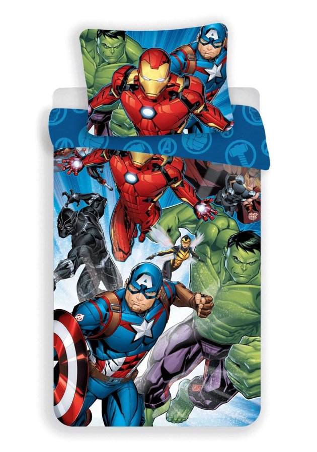 Posteljina Avengers Brands 02 140x200, 70x90 cm - Licencirana posteljina