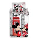 JERRY FABRICS Posteljina Mickey i Minnie London Telephone Pamuk, 140/200, 70/90 cm Posteljina sa licencijom