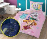 DETEXPOL Povlečení Paw Patrol puppy svítící Bavlna, 140/200, 70/80 cm Posteljina sa licencijom