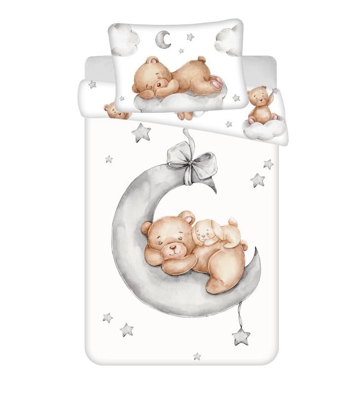 Posteljina za dječji krevetić - JERRY FABRICS Povlečení do postýlky Medvídek Ribbon baby Bavlna, 100/135, 40/60 cm JERRY FABRICS Povlečení do postýlky Medvídek Ribbon baby Bavlna, 100/135, 40/60 cm - Posteljina za dječji krevetić
